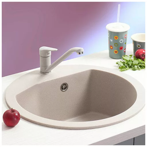 Vesta Metalac Xgranit Gránit Mosogatótálca - Extra mély, Egymedencés, Kerek, Pezsgő - WaterMarkt.hu