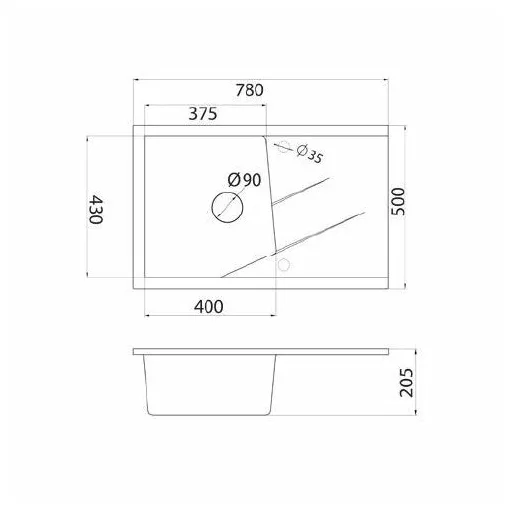 Linea Plus Metalac Xgranit Gránit Mosogatótálca - Extra mély, Csepegtetőtálcás, Szemcsés Fekete - WaterMarkt.hu