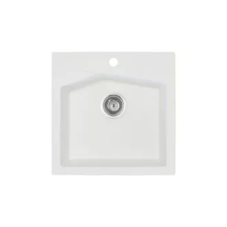 Linea 50 Metalac Xgranit Gránit Mosogatótálca - Extra mély, Egymedencés, Négyzet, Fehér - WaterMarkt.hu