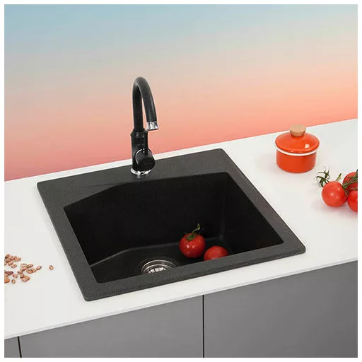 Linea 50 Metalac Xgranit Gránit Mosogatótálca - Extra mély, Egymedencés, Négyzet, Fehér - WaterMarkt.hu