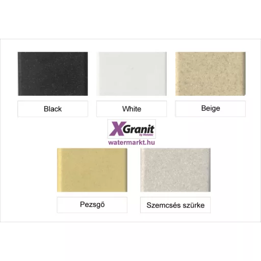 Diamond Metalac Xgranit Gránit Sarok Mosogatótálca - Design, Szemcsés Fekete - WaterMarkt.hu