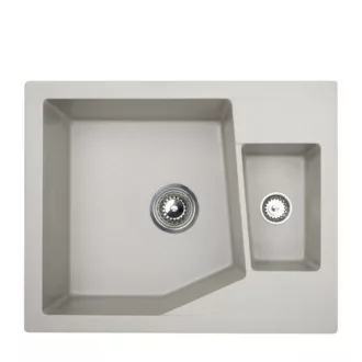 Linea M 1.5D Metalac Xgranit Gránit Mosogatótálca - Extra mély, Egymedencés, Szürke - WaterMarkt.hu