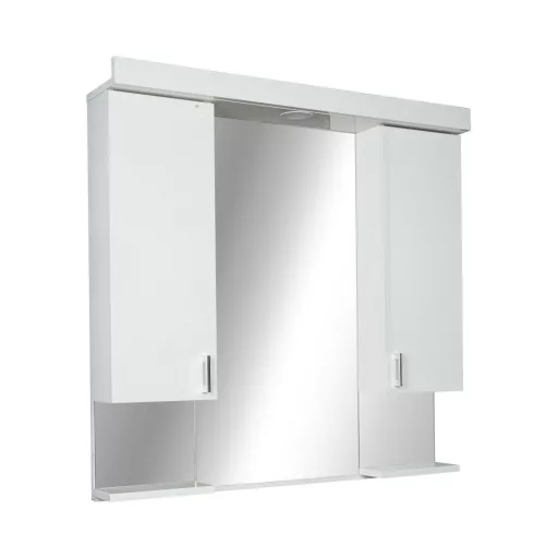 Viva STYLE Tükrös fürdőszobai szekrény LED világítással - DUPLA szekrénnyel - 85 x 97 x 17 cm - WaterMarkt.hu