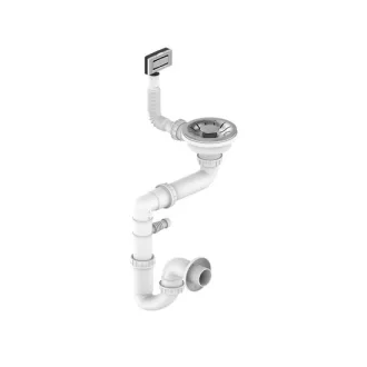 Gamma Egymedencés Szifon Acél Mosogatóhoz - Manuális, Inox - WaterMarkt.hu