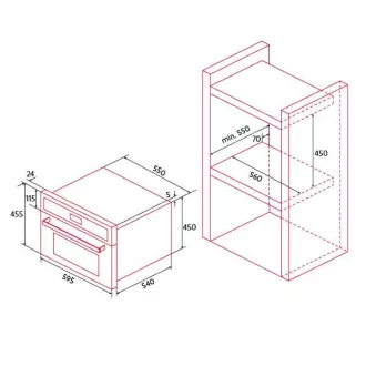 NODOR - Beépíthető sütő NorChef MO-4800 DB - WaterMarkt.hu