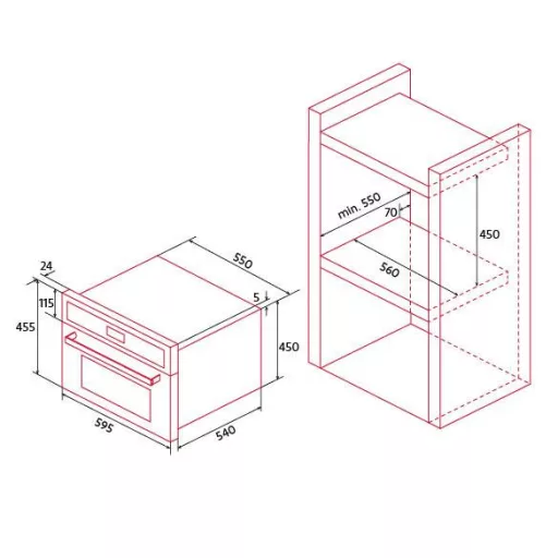 NODOR - Beépíthető sütő NorChef MO-4800 DB - WaterMarkt.hu