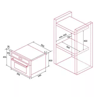 NODOR - Beépíthető sütő NorChef MO-4800 CU - WaterMarkt.hu
