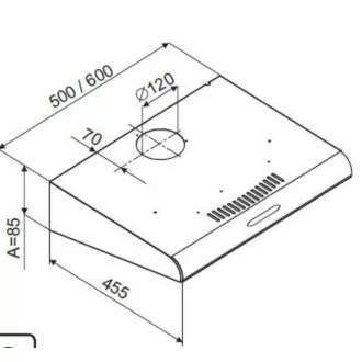OPERIS TANTE 50 inox szabadonálló páraelszívó - WaterMarkt.hu