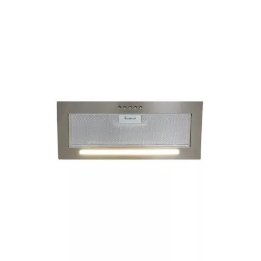 OPERIS PLUTO PLUS inox beépíthető páraelszívó, 3 fokozatú nyomógomb, 255-630 m3/h, 53-70 dB, 40 cm-es LED csík, 150 mm csatlakozócsonk, Energiaosztály - WaterMarkt.hu