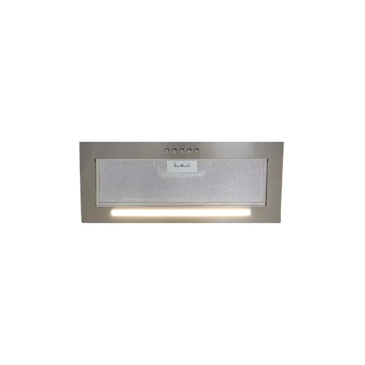 OPERIS PLUTO PLUS inox beépíthető páraelszívó, 3 fokozatú nyomógomb, 255-630 m3/h, 53-70 dB, 40 cm-es LED csík, 150 mm csatlakozócsonk, Energiaosztály - WaterMarkt.hu