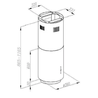 OPERIS CYLINDER I 38 fekete sziget páraelszívó - WaterMarkt.hu