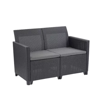 Claire 2 üléses műrattan kerti kanapé - WaterMarkt.hu