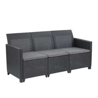 Claire 3 üléses műrattan kerti kanapé - WaterMarkt.hu