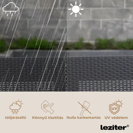 Claire 3 üléses műrattan kerti kanapé - WaterMarkt.hu