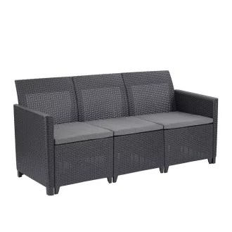 Claire 3 üléses műrattan kerti kanapé - WaterMarkt.hu