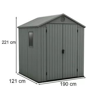 Darwin 6x6 műanyag kerti ház zöld