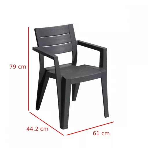 Amari Large 6+1 kerti bútor garnitúra szett dió-grafit