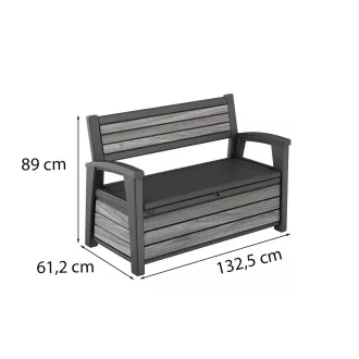 Decocoat műanyag kerti pad/tároló 227 L
