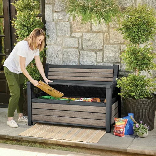 Decocoat műanyag kerti pad/tároló 227 L