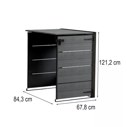 Hide away kültéri szemetes tároló - kiegészító elem 240 L