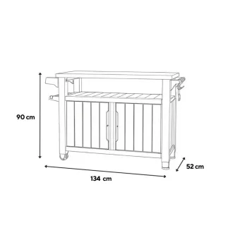 Decocoat unity műanyag xl kerti grill asztal 207l - WaterMarkt.hu