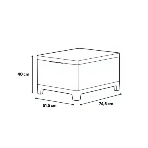 Scandi Box max linea duo kerti bútor szett jute tárolós asztallal - WaterMarkt.hu