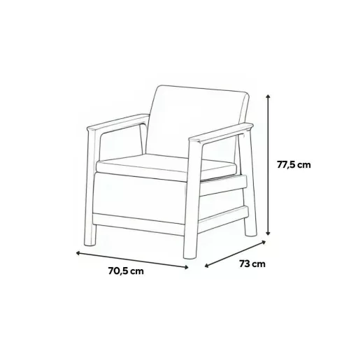 Scandi Box linea duo kerti bútor szett jute tárolós asztallal - WaterMarkt.hu