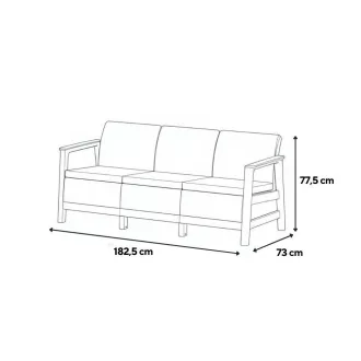 Scandi linea 3 személyes kerti kanapé - WaterMarkt.hu
