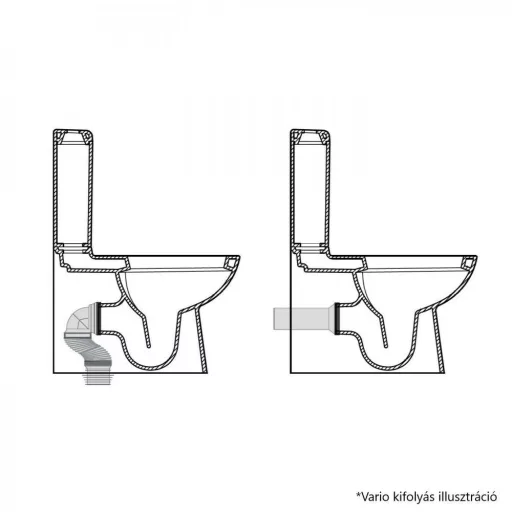 CeraStyle NOURA monoblokk WC - BEÉPÍTETT bidé funkcióval - WaterMarkt.hu