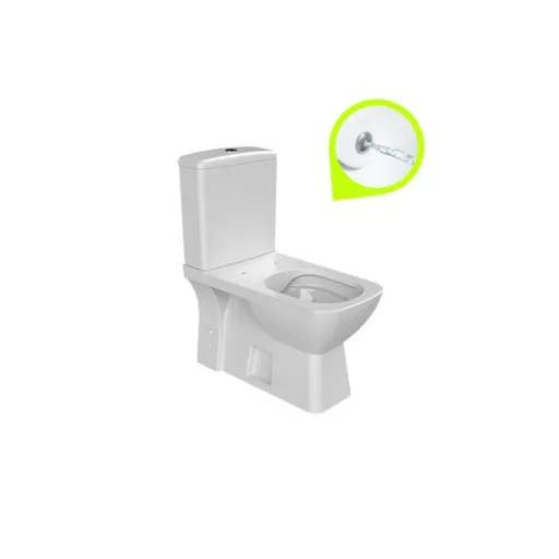CeraStyle DURU monoblokk WC - BEÉPÍTETT bidé funkcióval -csaptelep nélkül -perem nélküli -mély öbl. - WaterMarkt.hu