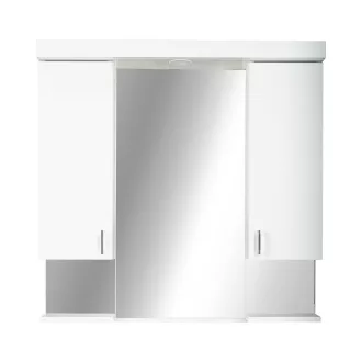 Viva STYLE Tükrös fürdőszobai szekrény LED világítással - DUPLA szekrénnyel - 80 x 99 x 17 cm - WaterMarkt.hu