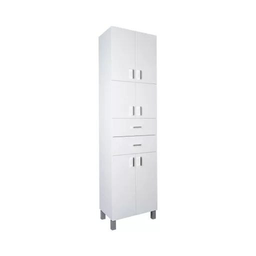 Viva STYLE fürdőszobai ÁLLÓSZEKRÉNY 192 magas POLCOS - 50 x 35 x 192 cm - WaterMarkt.hu