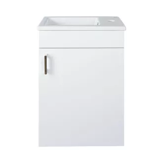 VivaStyle NIKA - fali függesztett - fürdőszobabútor CeraStyle 71100 porcelán mosdóval 42 x 24 cm - WaterMarkt.hu