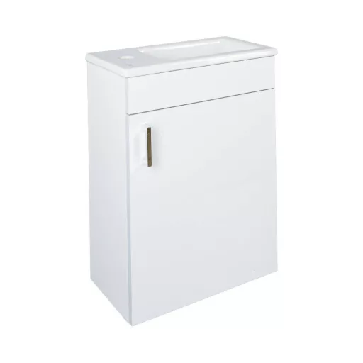 VivaStyle NIKA - fali függesztett - fürdőszobabútor CeraStyle 71100 porcelán mosdóval 42 x 24 cm - WaterMarkt.hu