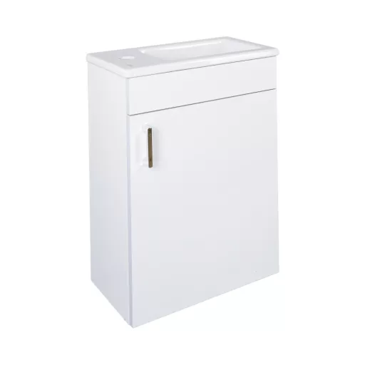 VivaStyle NIKA - fali függesztett - fürdőszobabútor CeraStyle 71100 porcelán mosdóval 42 x 24 cm - WaterMarkt.hu