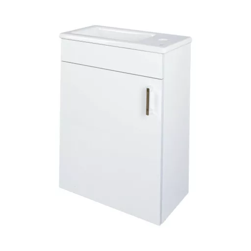 VivaStyle NIKA - fali függesztett - fürdőszobabútor CeraStyle 71100 porcelán mosdóval 42 x 24 cm - WaterMarkt.hu