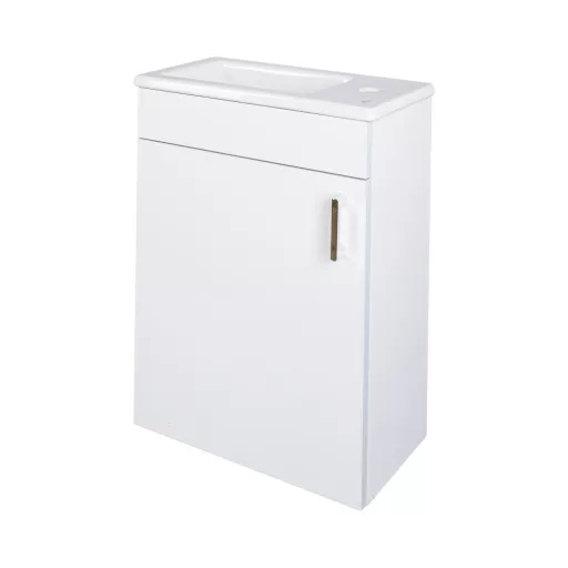 VivaStyle NIKA - fali függesztett - fürdőszobabútor CeraStyle 71100 porcelán mosdóval 42 x 24 cm - WaterMarkt.hu