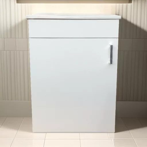 VivaStyle NIKA - fali függesztett - fürdőszobabútor CeraStyle 71100 porcelán mosdóval 42 x 24 cm - WaterMarkt.hu