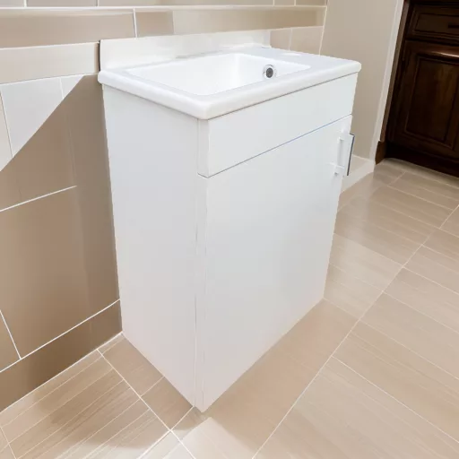 VivaStyle NIKA - fali függesztett - fürdőszobabútor CeraStyle 71100 porcelán mosdóval 42 x 24 cm - WaterMarkt.hu