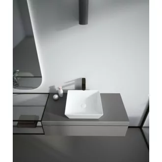 Sanovit DECENTE - PULTRA ültethető - Top Counter - porcelán mosdó -  - 40 x 40 cm - WaterMarkt.hu