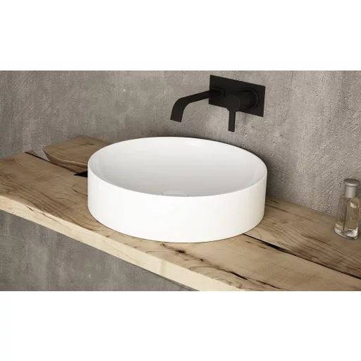 Sanovit LUCENTE - PULTRA ültethető - Top Counter - porcelán mosdó - O - Ø 43 cm - WaterMarkt.hu