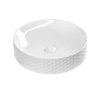 Sanovit SIENA - PULTRA ültethető - Top Counter - porcelán mosdó - O - Ø 44 cm - WaterMarkt.hu