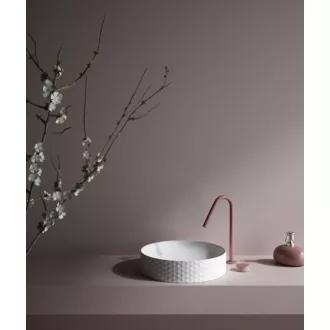 Sanovit SIENA - PULTRA ültethető - Top Counter - porcelán mosdó - O - Ø 44 cm - WaterMarkt.hu