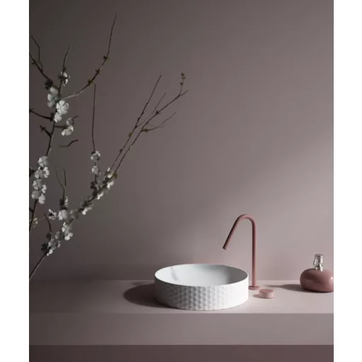 Sanovit SIENA - PULTRA ültethető - Top Counter - porcelán mosdó - O - Ø 44 cm - WaterMarkt.hu