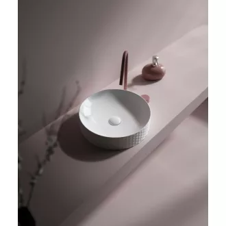 Sanovit SIENA - PULTRA ültethető - Top Counter - porcelán mosdó - O - Ø 44 cm - WaterMarkt.hu
