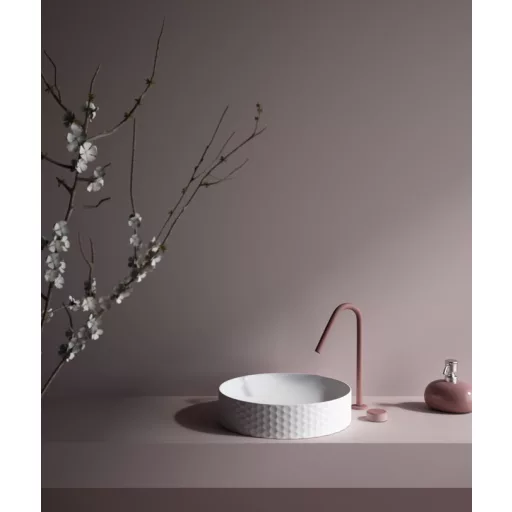 Sanovit SIENA - PULTRA ültethető - Top Counter - porcelán mosdó - O - Ø 44 cm - WaterMarkt.hu