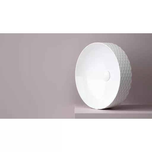 Sanovit SIENA - PULTRA ültethető - Top Counter - porcelán mosdó - O - Ø 44 cm - WaterMarkt.hu