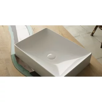Sanovit SQUARE - PULTRA ültethető - Top Counter - porcelán mosdó -  - 50 x 38 cm - WaterMarkt.hu