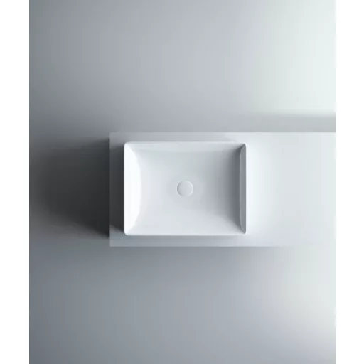 Sanovit SQUARE - PULTRA ültethető - Top Counter - porcelán mosdó -  - 50 x 38 cm - WaterMarkt.hu