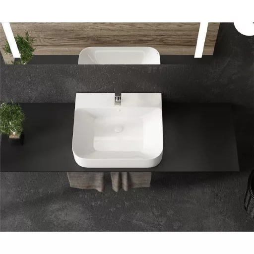 Sanovit ALLEERA - PULTRA ültethető - Top Counter - porcelán mosdó -  - 55 x 48 cm - WaterMarkt.hu